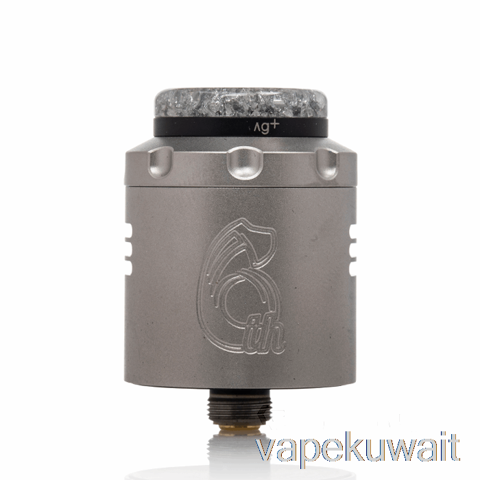 Hellvape Dead Rabbit V3 24mm RDA [6th Anni] مجموعات جراب Vape أسود فضي